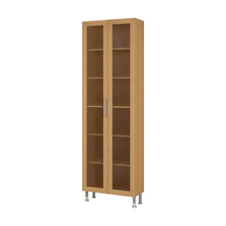 Paneleiro Ditália Aspen 2 Portas de Vidro Carvalho CD-308