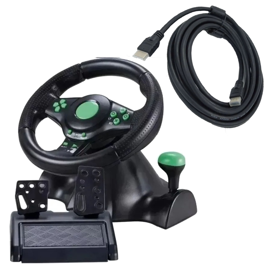 Controlador de Vibração de Volante de Corrida, 7 em 1, Simulação de Jogo,  Pedais para Switch, Xbox 360, Xbox One, PC, PS4, 3, Android - AliExpress