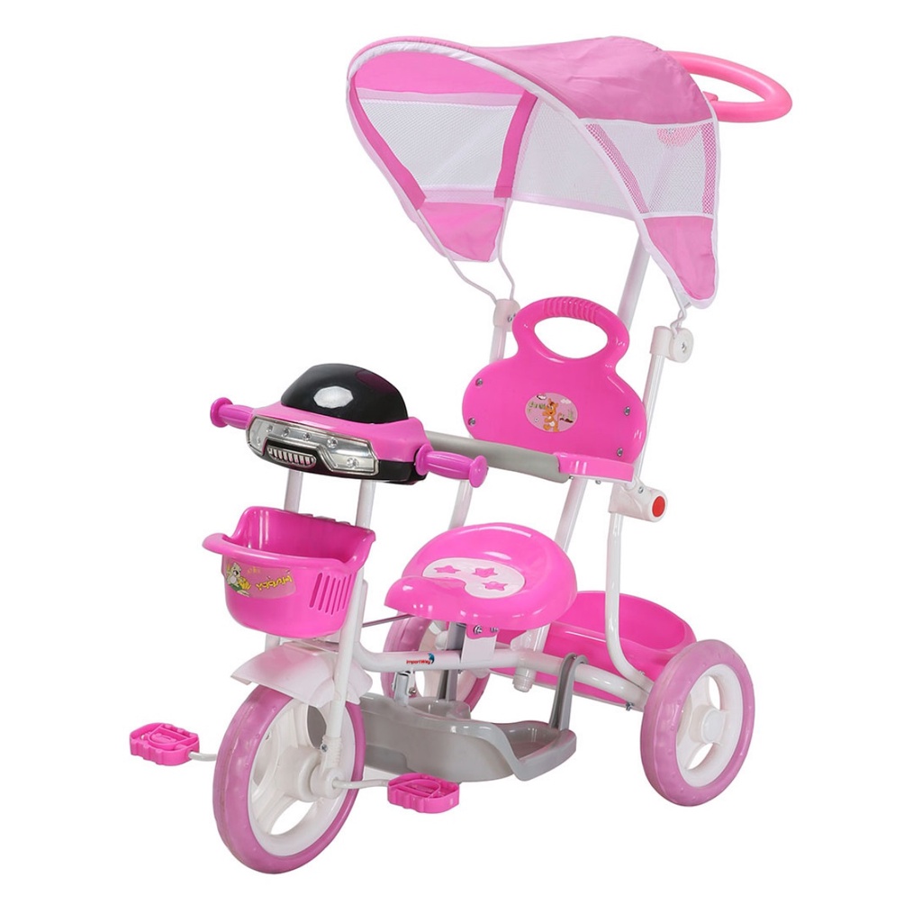 Triciclo Infantil Minnie Disney Nathor - Menina Motoca Rosa