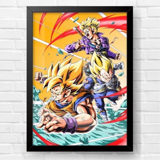 Placa Decorativa Fosca 22,5X18cm Dragon Ball Super Z - Son Goku Vegeta  Gohan Goten Trunks Vídeo Game Jogo (Geek/Nerd/Anime) (M5)