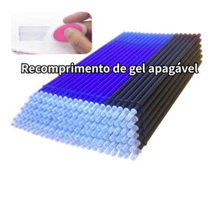 M&P 100pcs/Conjunto Apagável Caneta Gel Refil 0,5mm Azul Escuro Lavável Cabo De Livro Para Ferramentas De Escrita Escolar Escritório/Recarga de caneta apagável/refil caneta apagavel/refil de caneta magica/Recarga Caneta Apagavel/caneta magica