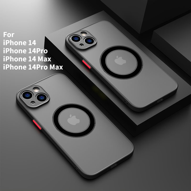 Magnético Luxuoso Para Magsafe Carregamento Sem Fio Capa De Celular iPhone 14 13 12 11 Pro Max Mini X XR XS Anti-Impacto Armadura Fosca