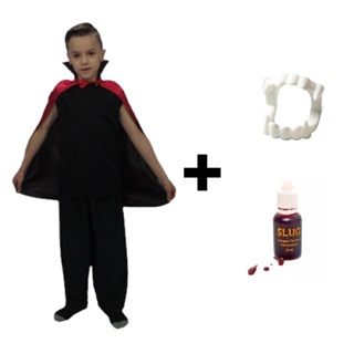 Fantasia Vampiro Drácula sublimada infantil masculino festa