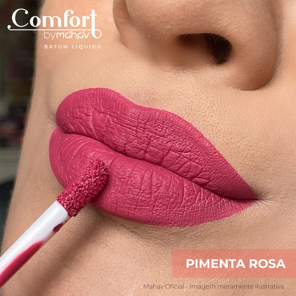 Batom Matte Líquido Comfort Mahav Lançamento Todas as Cores Shopee Brasil