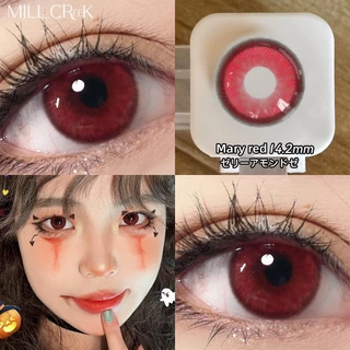 Vampiro Halloween Lentes De Contato Cosméticos Vermelhos 2022 Nova Lindas Alunas Com Grau 14,2mm Cosplay 2 Pçs De