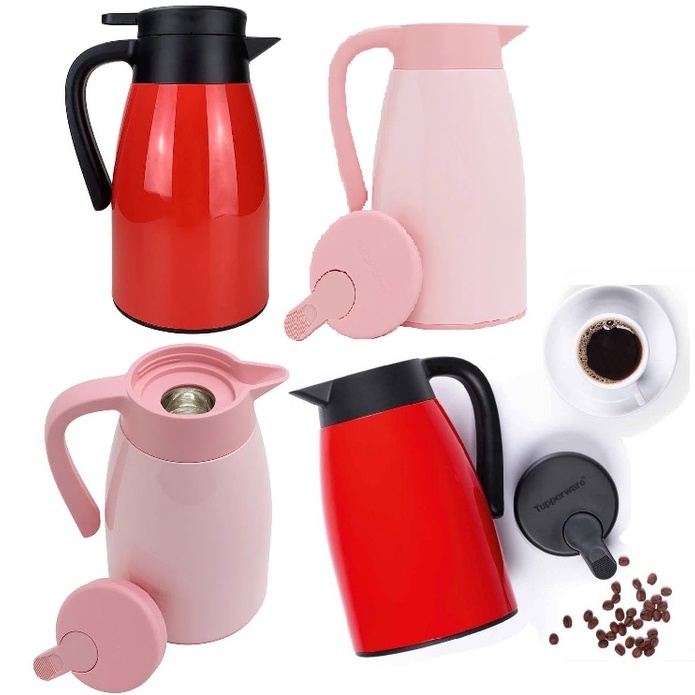 Garrafa de Café Térmica Tupperware Easy Tupper 1 litro Vermelho