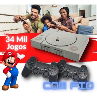 VIDEO GAME RETRO 11 MIL JOGOS + 2 CONTROLES PSX (SEM FIO)