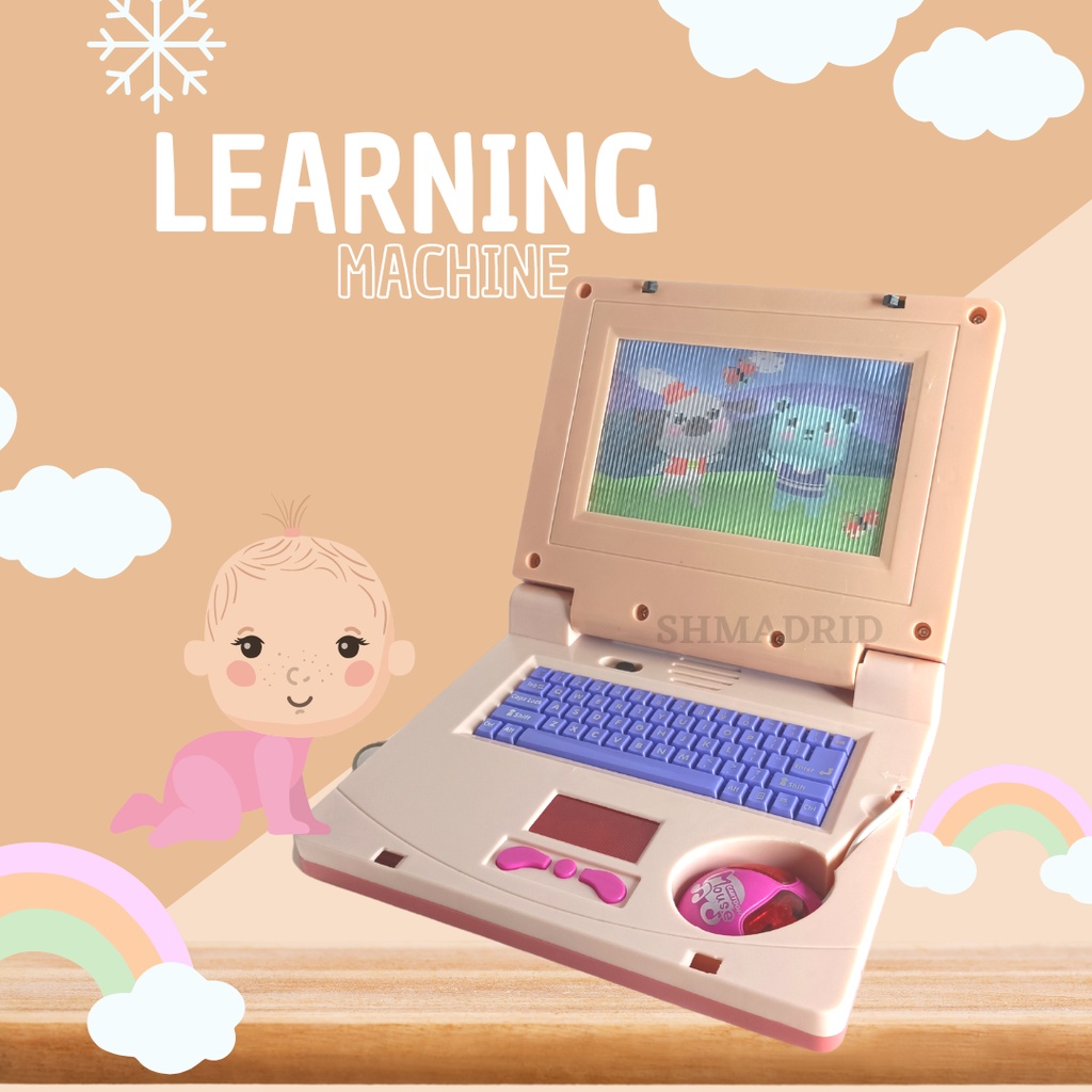Notebook Infantil Musical Brinquedo Lap Top Com Luzes Carrossel Animais ...