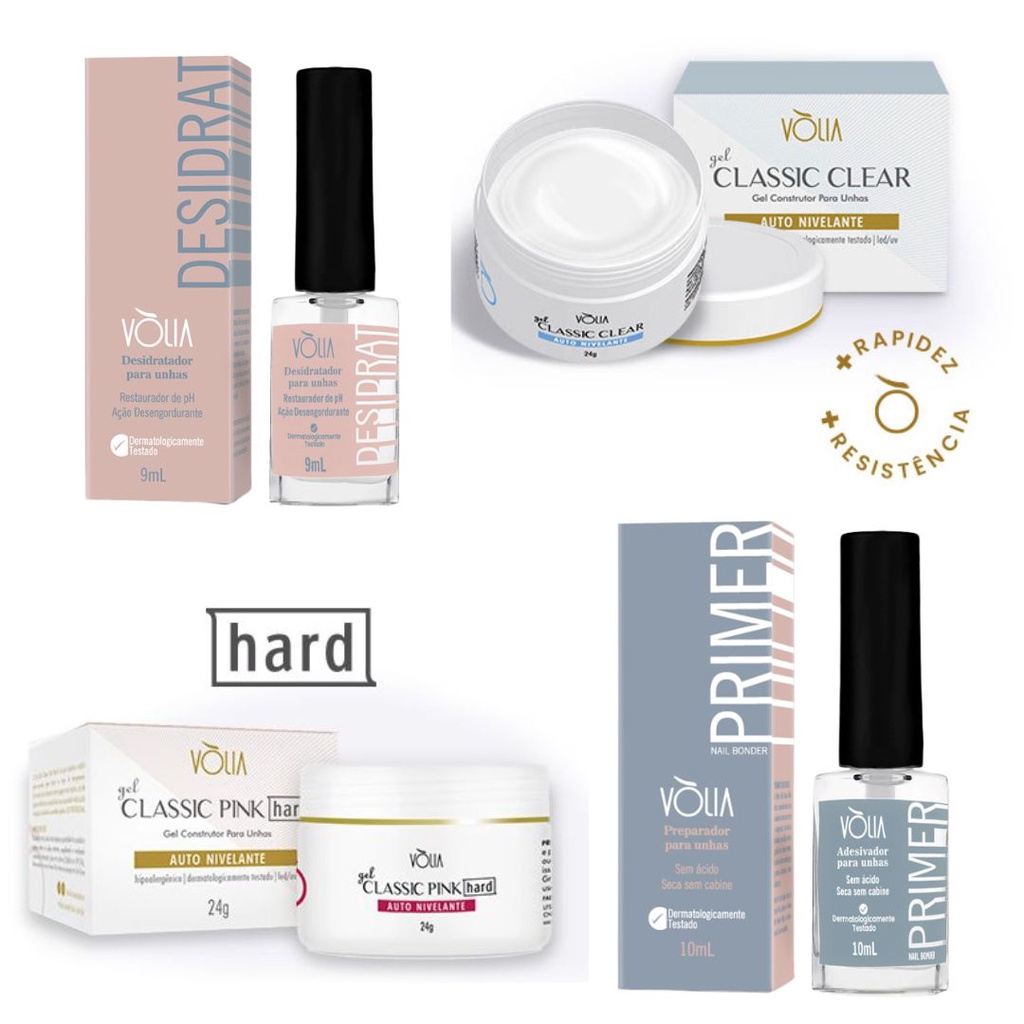 Kit Para Alongamentos de Unha Profissional Vòlia 4 Produtos | Shopee Brasil