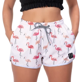 Shorts Feminino Estampas Flamingo Caveira Floral Folhas Florido Quadriculado Xadrez Degrade Geométrico ET Estampado Poliéster com Elastano Estampa Academia Verão Praia Treino Casual Básico Colorido Cores Azul Preto Verde Rosa Bermuda Tendência Moda