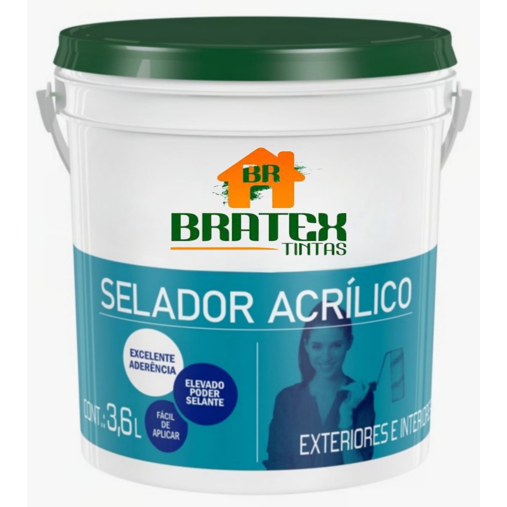 Selador Acrílico Para Paredes 3,6 Litros Com Otima Cobertura | Shopee ...