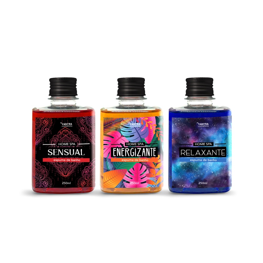 Espuma de banho linha HOME SPA - Sensual - Relaxante - Energizante