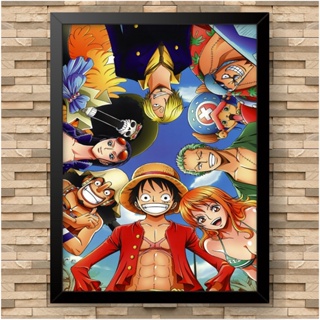 ONE PIECE - Quadros de séries, filmes, e animes - Quadro parede & decoração  - Presente - #A007