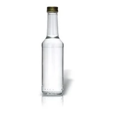 05 Garrafinha de Vidro(vazio) 275ml com Tampa Alumínio e Lacre ICE