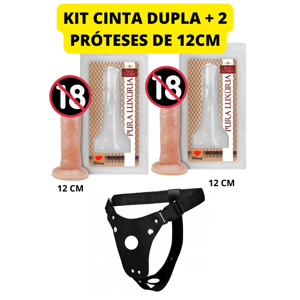 Sex Shop Cinta Peniana Dupla Prótese Fininha Iniciantes 2 Pênis 12cm  Brinquedos Sexuais penis realistico de borracha produto erotico adultos kit  ...