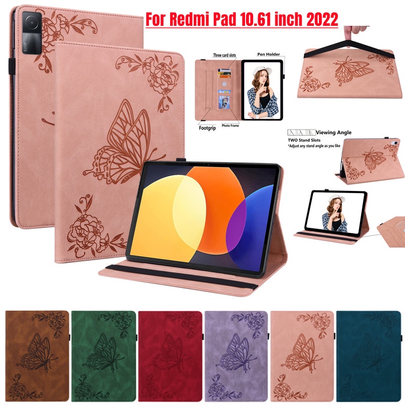 Estojo De Comprimidos Para Xiaomi Redmi Pad Polegadas Moda D Butterfly Flower Pu