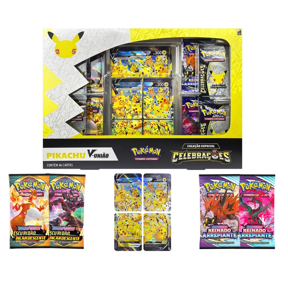 Box de Cartas Pokémon Coleção Pikachu V - Copag