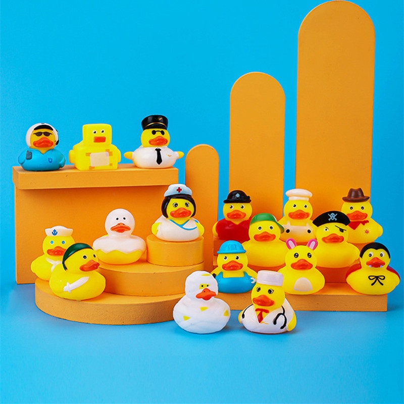 01 Unidade - Patos de Borracha - Patinhos Personagens de Borracha para Banho - Patinhos Divertidos