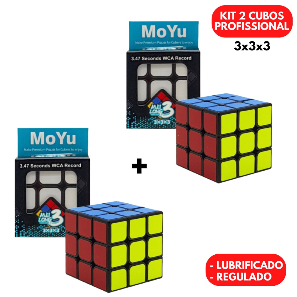 Cubo Mágico 4x4x4 Moyu Profissional original Lubrificado Regulado Envio  Imediato