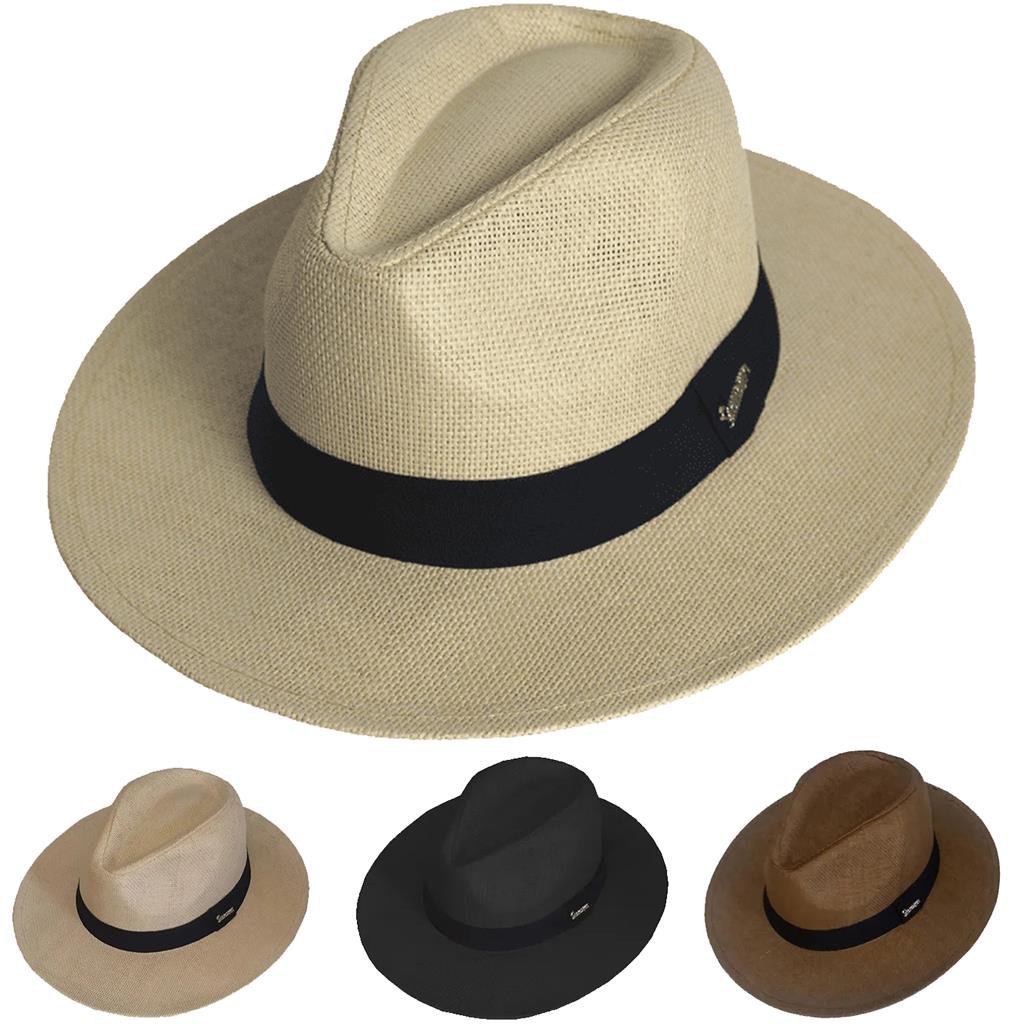 Chapeu Panama Praia Aba Larga Casual Moda Masculino Feminino