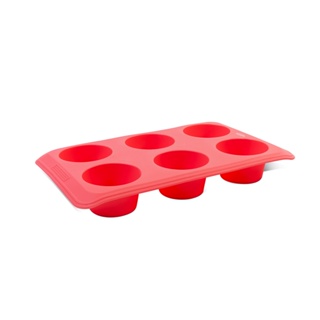 Forma de silicone com 6 divisões Brinox Glacê 29,5 x 26 x 3,5 cm Rosa