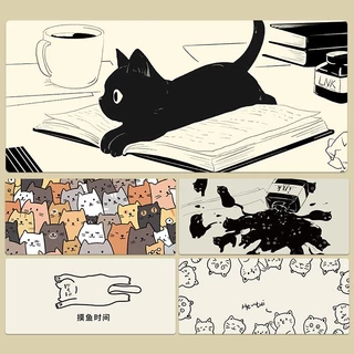 Original Pintado À Mão Gato Mouse Pad Grande Desktop Teclado Almofada De Mesa