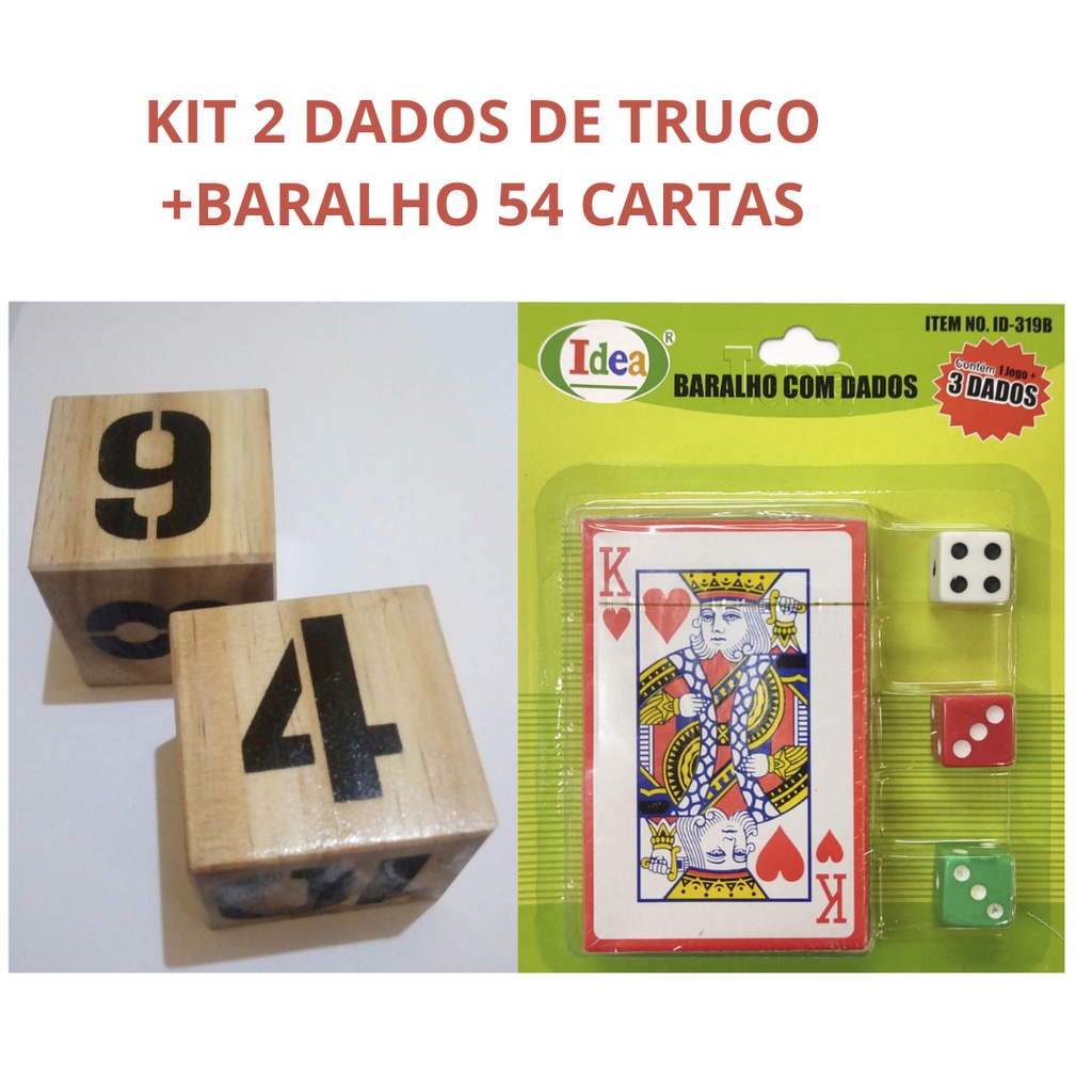 Kit 2 Jogo De Baralho De Truco Profissional Com 54 Cartas - Mega