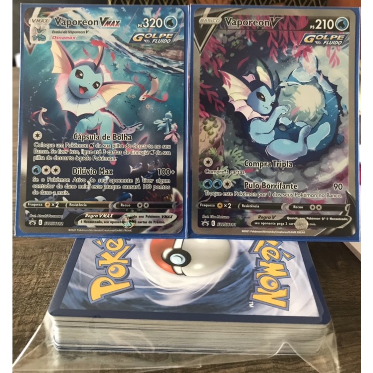 Deck Pokémon de Água c/ Vaporeon V e Vmax