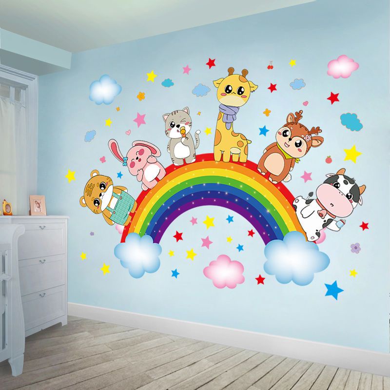 Autocolantes De Parede Para Crianças De Animais Prontos Decoração Do Jardim De Infância Decorativos Decorar O Adesivo De Papel