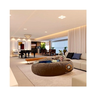 Puff Gigante Tipo Almofadão Sala Quarto Decoração 120x50 Sem Enchimento Lançamento
