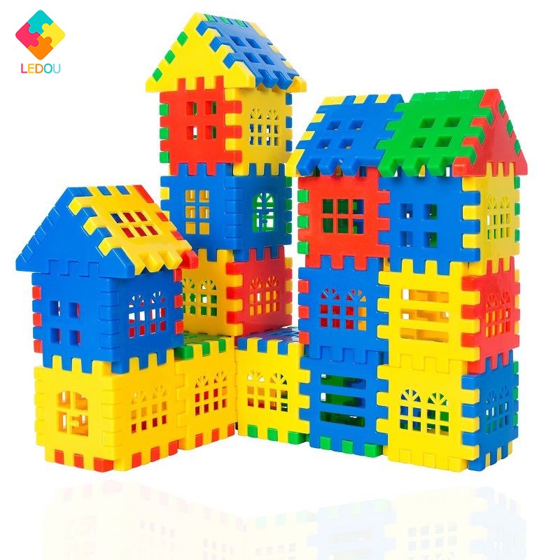blocos de montar 160 peças Blocos de construção para casas Brinquedos Educativos brinquedo para crianças Infantis Brinquedos de montar
