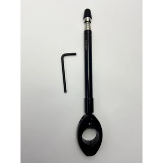 Antena Retrátil Corta Pipa Moto 6 Estágios Retrovisor Aço Inox Cromada Preta