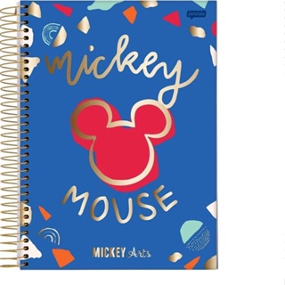 CADERNO ESPIRAL UNIVERSITÁRIO CAPA DURA 1M 80FLS (UNIDADE) MICKEY ARTS - JANDAIDA