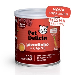 Racao Umida Pet Delicia Gatos Picadinho de Carne - 320g