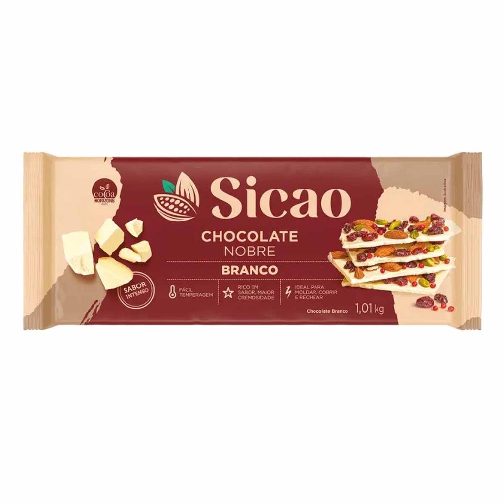 Barra de Chocolate Branco Nobre - Nugali Chocolates Loja Online