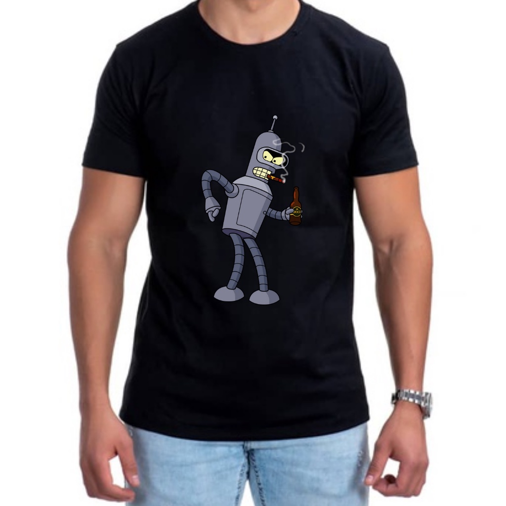 Camiseta Preta Futurama Diversos Modelos Shopee Brasil