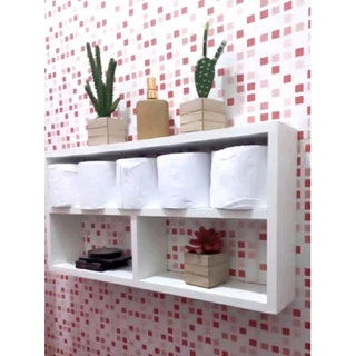 Nicho Para Banheiro Cozinha Sala Quarto Com Divisória 100% MDF Branco