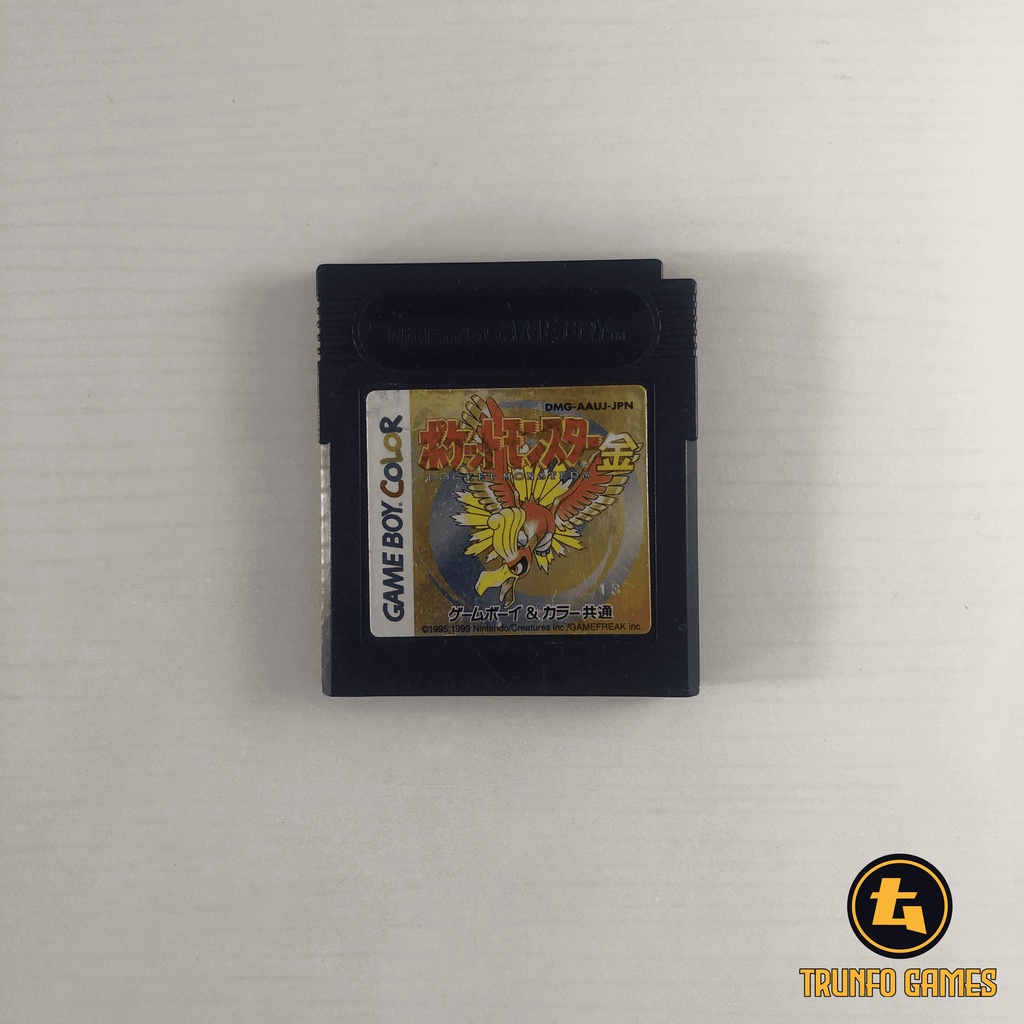 Cartucho jogo Pokemon Gold de Game Boy Color (GB, GBC e GBA), original