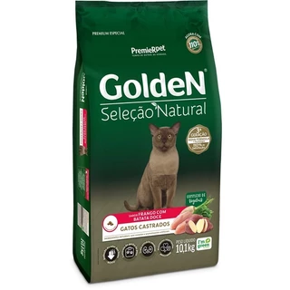 Ração Golden Seleção Natural Batata Doce para Gatos Castrados 10,1kg
