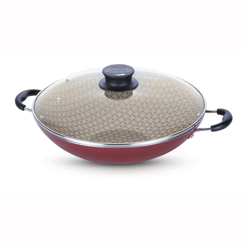 Panela Wok Alumínio 36Cm Paris Vermelho – Tramontina