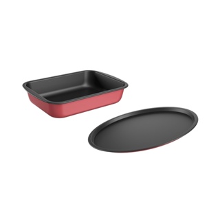 Jogo de Assadeiras + Forma Pizza Brinox Bakeware Assadeira 33,5 x 24 x 6,1 cm / Forma para pizza Ø33cm Cereja