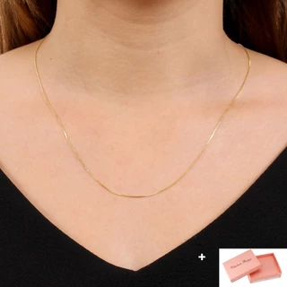Corrente Modelo Veneziana Fina Banhada Ouro