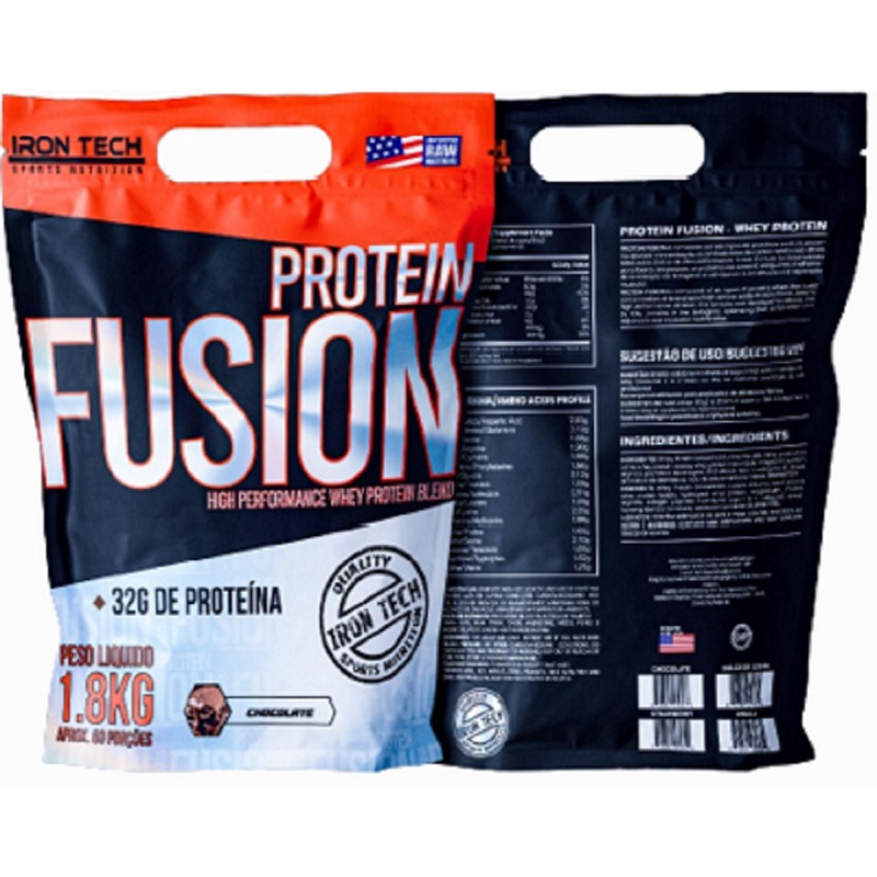 Whey Protein fusion 1,8kg (refil) Whey 100% Ultra Concentrado Importado ZERO Açucar