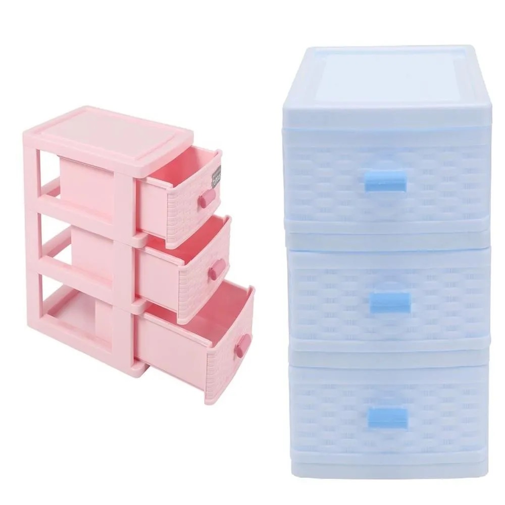 Gaveteiro Organizador De Plástico Com 3 Gavetas 13*15*17cm - CXP-14