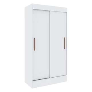 Guarda-Roupa 2 Portas Correr 2 Gavetas Milano Multimóveis CR4143 Branco