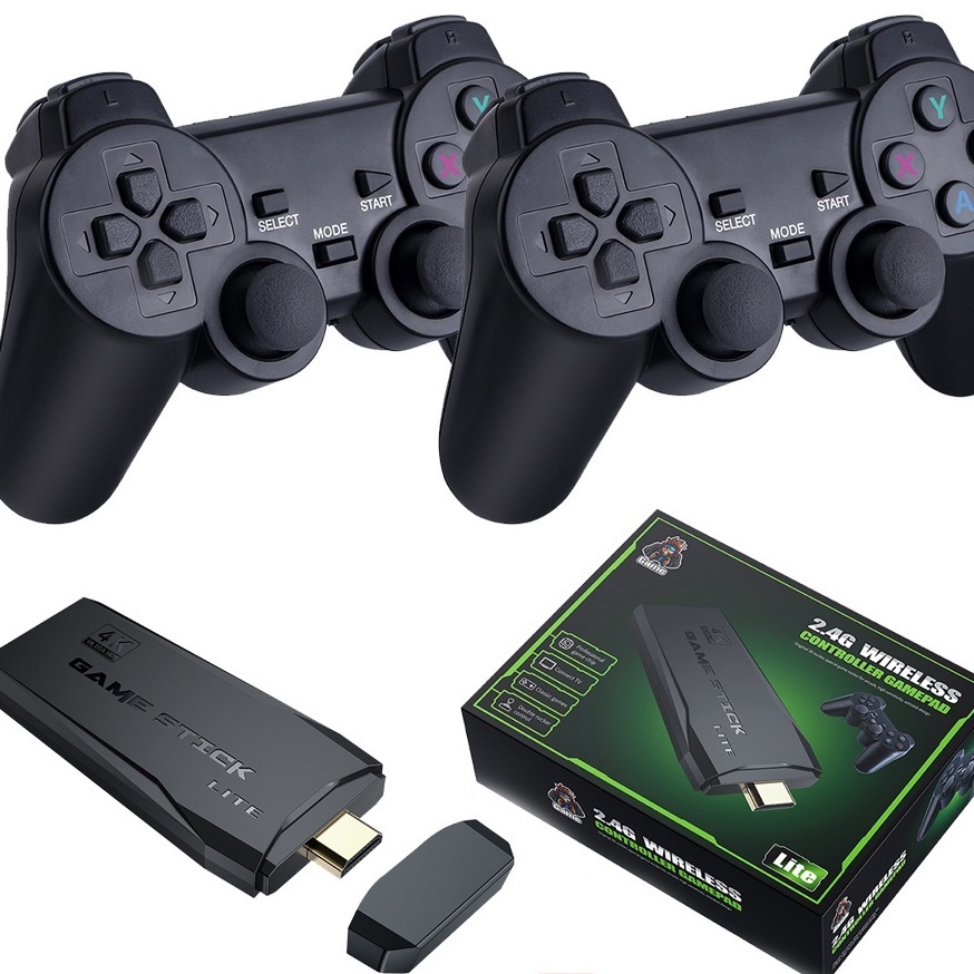 Vídeo Game Retrô Game Stick 4k C/ 2 Controles sem Fio e 10.000 Jogos Grátis, Console de Videogame Miniman Nunca Usado 90652195