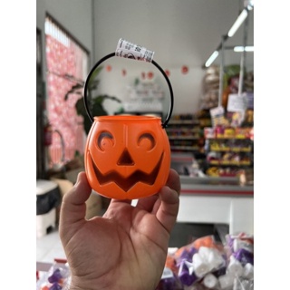 Balde abóbora Laranja Pequena Halloween