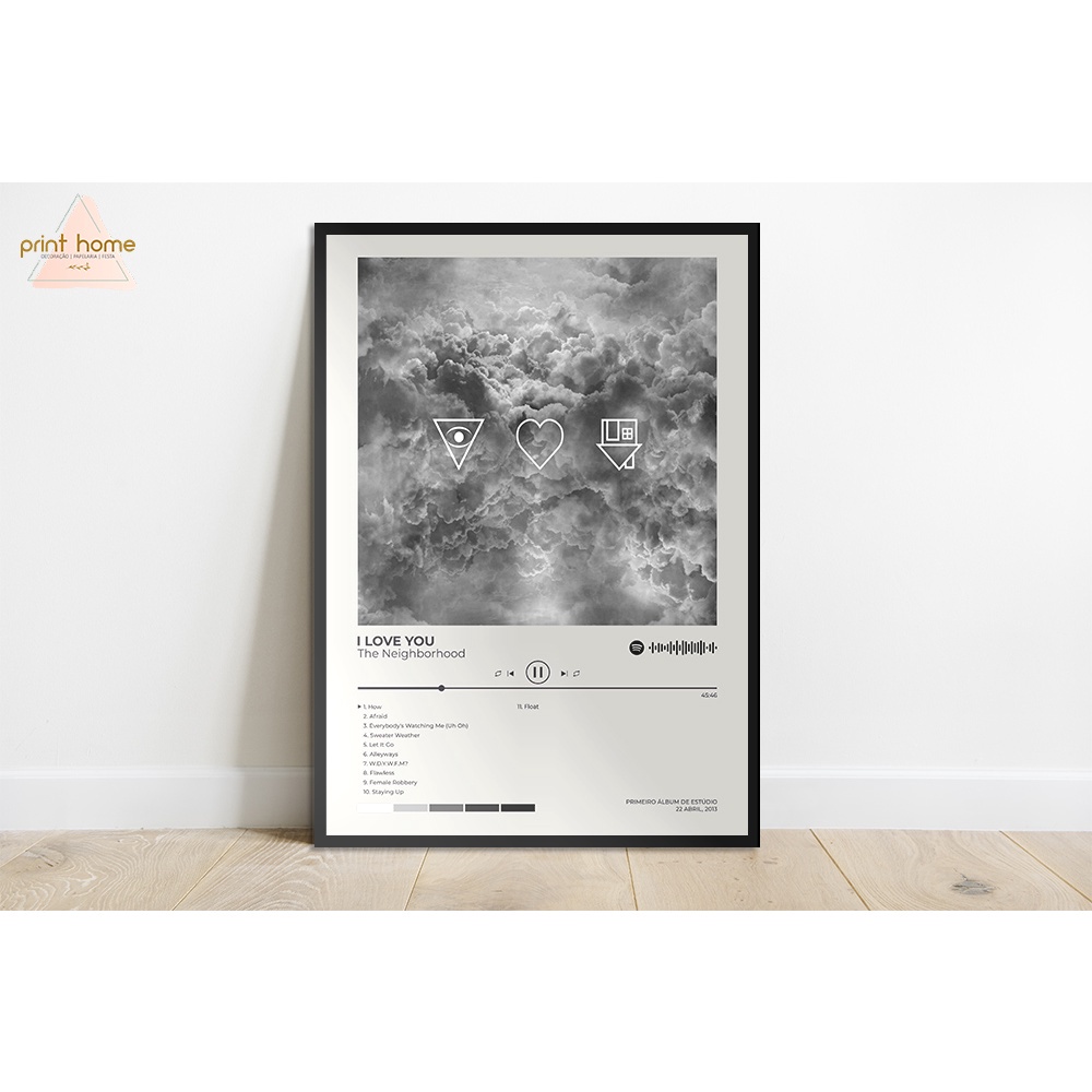 Quadro Placa MDF Spotify The Neighbourhood I Love You