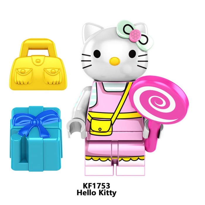 Lego Hello Kitty Minifigure Doraemon Sonic Goku Madeira Luffy Darth ...
