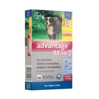 Advantage Max 3 Antipulgas Cães Acima 25 Kg Combo 3 Pipetas